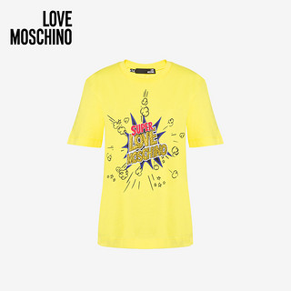 Love Moschino/莫斯奇诺  21春夏  女士 Pop Logo平纹针织棉T恤