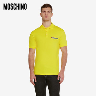 MOSCHINO/莫斯奇诺 21春夏 男士 几何徽标 弹力棉质pique polo衫