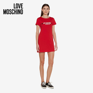 Love Moschino/莫斯奇诺  21春夏 女士Logo Print针织棉连衣裙