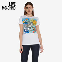 Love Moschino/莫斯奇诺 21春夏 女士Barometer图案平纹针织T恤