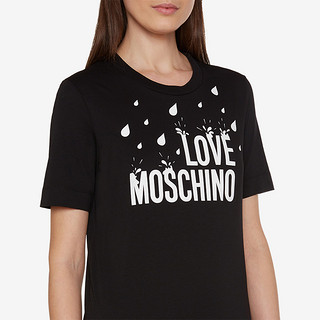 Love Moschino/莫斯奇诺  21春夏 女士 Rain Logo平纹针织连衣裙