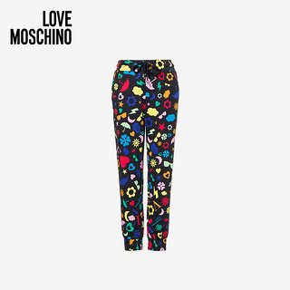 Love Moschino/莫斯奇诺 21春夏 女士Allover Symbols慢跑长裤