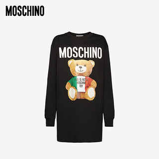 MOSCHINO/莫斯奇诺 21春夏 女士  ITALIAN泰迪熊印花针织棉连衣裙