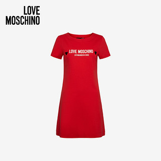 Love Moschino/莫斯奇诺  21春夏 女士Logo Print针织棉连衣裙