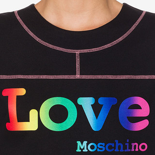 Love Moschino/莫斯奇诺  21春夏 女士 针织彩虹徽标加厚连衣裙