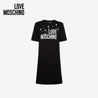 Love Moschino/莫斯奇诺  21春夏 女士 Rain Logo平纹针织连衣裙