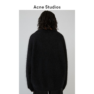 Acne Studios秋冬黑色圆领套头宽松毛衣女士毛针织衫 A60034-900