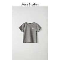Acne Studios Mini Nash 笑脸儿童浅麻灰色纯棉短袖T恤2NH173-X92