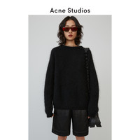 Acne Studios秋冬黑色圆领套头宽松毛衣女士毛针织衫 A60034-900