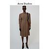 Acne Studios蓝色/棕色 中长款衬衫式长袖连衣裙女 A20133-AG7