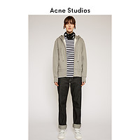 Acne StudiosFace2020新款拉链外套浅麻灰色连帽运动衫CI0001-X92