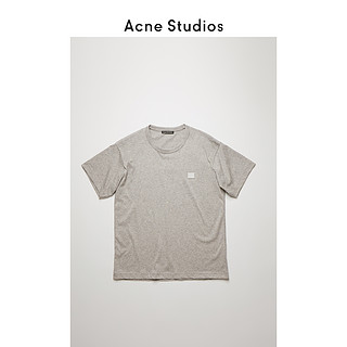 Acne StudiosFace 中性纯棉圆领灰色笑脸短袖T恤上衣 25E173-X92