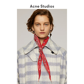 Acne Studios 2020新款红色棉丝混纺窄版菱形头巾方巾 CA0050-ACK