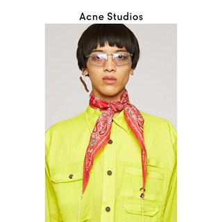 Acne Studios 2020新款红色棉丝混纺窄版菱形头巾方巾 CA0050-ACK