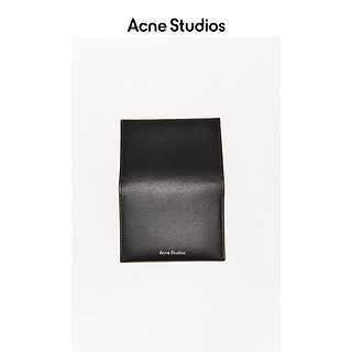 Acne Studios 2020新款黑色简约迷你牛皮双折卡包 CG0099-900