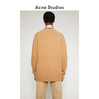 Acne Studios 2020秋冬新款宽松棕色针织V领开衫外套 B60144-ADV