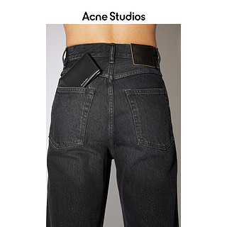 Acne Studios 2020新款黑色简约迷你牛皮双折卡包 CG0099-900