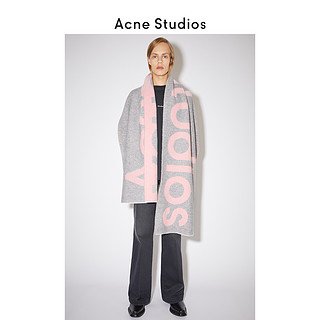 Acne Studios 2020新款粉色经典徽标羊毛混纺提花围巾 CA0079-CHS