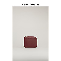 Acne Studios2020新款酒红色牛皮短款小巧双折叠钱包 CG0102-479