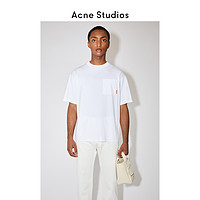 Acne Studios2020新款夏季男士白色贴袋棉质休闲T恤 BL0214-183
