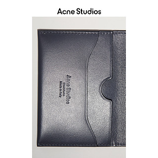 Acne Studios 2020新款黑色简约迷你牛皮双折卡包 CG0099-900