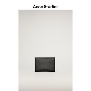 Acne Studios 2020新款黑色简约迷你牛皮双折卡包 CG0099-900