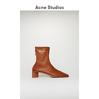Acne Studios2020早秋新款羊皮袜靴气质粗跟皮靴女 AD0313-CEK