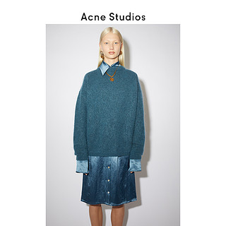 Acne Studios 2020秋冬新款蓝绿色宽松休闲圆领毛衣 A60195-AAJ