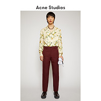 Acne Studios 2020秋冬新款酒红色休闲直筒西装长裤男 BK0272-479