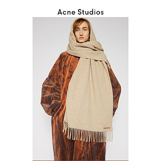 Acne Studios Canada New 燕麦色百搭羊毛流苏围巾 CA0102-633