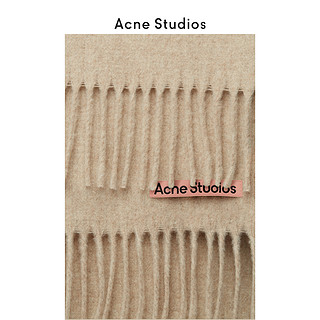 Acne Studios Canada New 燕麦色百搭羊毛流苏围巾 CA0102-633