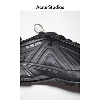 Acne Studios N3W 2020秋冬新款黑色皮革跑步运动鞋男 BD0139-900