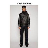 Acne Studios 2020秋冬新款黑色羊皮革机车夹克外套男 B70075-900