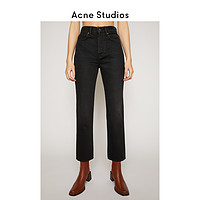 Acne Studios 2020秋冬新款黑色高腰九分直筒牛仔裤 A00155-969