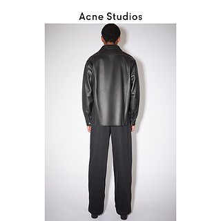 Acne Studios 2020秋冬新款简约黑色羊皮夹克外套皮衣B70072-900