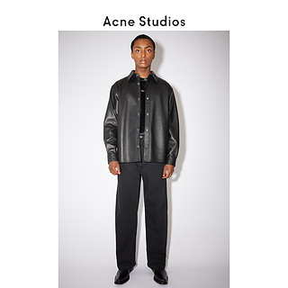 Acne Studios 2020秋冬新款简约黑色羊皮夹克外套皮衣B70072-900