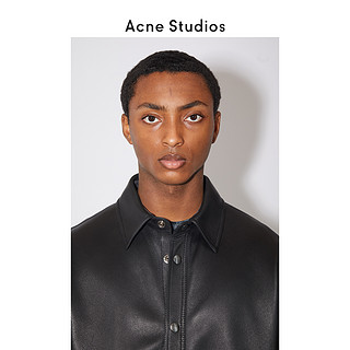 Acne Studios 2020秋冬新款简约黑色羊皮夹克外套皮衣B70072-900