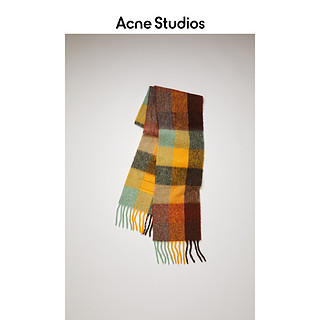Acne Studios 2020秋冬保暖羊毛混纺格纹围巾披肩两用 CA0084-BO9