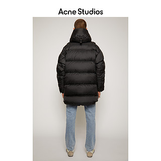 Acne Studios 2020秋冬新款黑色宽松保暖连帽羽绒服男 B90433-900