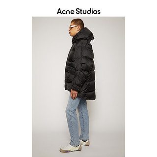 Acne Studios 2020秋冬新款黑色宽松保暖连帽羽绒服男 B90433-900