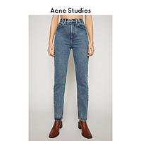 Acne Studios 2020秋冬新款做旧高腰直筒修身牛仔裤女 A00238-863