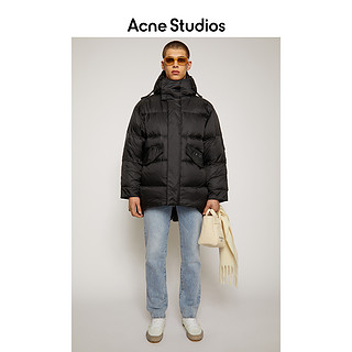 Acne Studios 2020秋冬新款黑色宽松保暖连帽羽绒服男 B90433-900