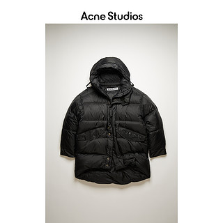 Acne Studios 2020秋冬新款黑色宽松保暖连帽羽绒服男 B90433-900