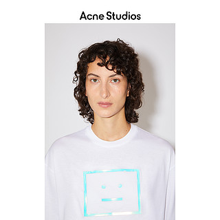 Acne Studios 2021早春新款设计感笑脸印花白色短袖T恤CL0092-183