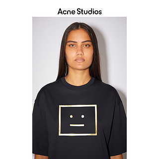 Acne Studios 2021早春新款纯棉笑脸印花短袖黑色T恤 CL0092-900