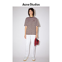 Acne Studios 2021早春新款FACE圆领纯棉条纹笑脸T恤 CL0080-ADI
