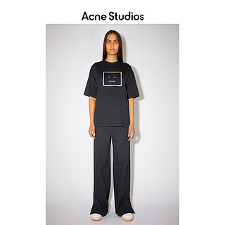 Acne Studios 2021早春新款纯棉笑脸印花短袖黑色T恤 CL0092-900