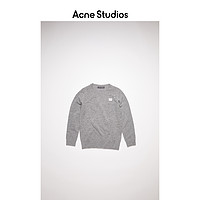 Acne Studios2021早春新款笑脸麻灰色羊毛圆领毛衣儿童D60011-990