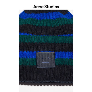 Acne Studios 2021早春新款时尚条纹FACE笑脸毛线帽 C40133-AHJ