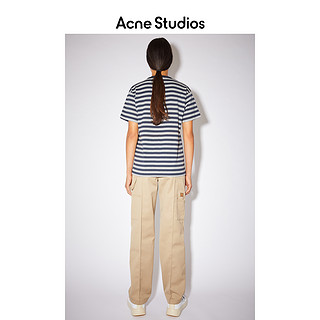 Acne Studios2021早春新款Face休闲百搭条纹笑脸T恤 CL0086-BG3